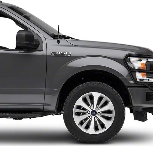 هوائي قصير ONE250، متوافق مع Dodge RAM (RAM 1500، RAM 2500 أو RAM 3500 1994-2024) وFord F-Series (F-150 F-250 F-350 Super Duty Ford Raptor Ranger Trucks 1997-2024) (فضي) in Kuwait