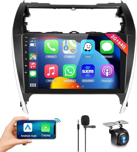 2G+64G Car Radio Stereo for Toyota Camry 2012-2014 with JBL, 10.1 inch Android 13 Touch Screen Wireless CarPlay/Android Auto Head Unit, GPS Navi/WiFi/Bluetooth/Mirror Link/SWC/HD Camera in Saudi Arabia