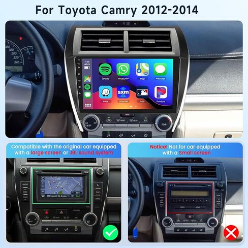 2G+64G Car Radio Stereo for Toyota Camry 2012-2014 with JBL, 10.1 inch Android 13 Touch Screen Wireless CarPlay/Android Auto Head Unit, GPS Navi/WiFi/Bluetooth/Mirror Link/SWC/HD Camera in Saudi Arabia