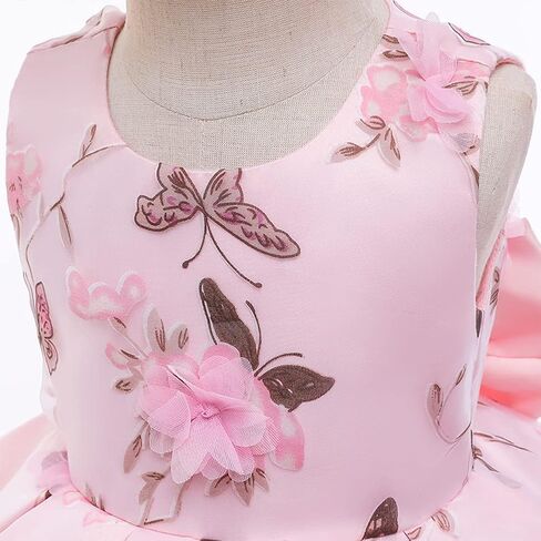 IBTOM CASTLE Flower Girl Baptism Bridesmaid Dress for Kids Sequin Bowknot Tutu Communion Wedding Birthday Party Gown+Headband in Saudi Arabia