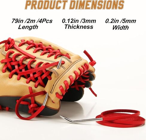 Baseball Glove Lace, Authentic Cowhide Lace 79 Inch, Perfect Quick Repair Baseball Glove Repair Lacing Kit (Blue 3Pcs) in Kuwait
