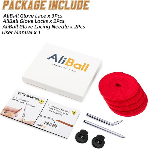 Baseball Glove Lace, Authentic Cowhide Lace 79 Inch, Perfect Quick Repair Baseball Glove Repair Lacing Kit (Blue 3Pcs) in Kuwait