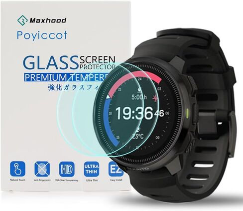 Poyiccot Compatiable for Sunto Ocean Screen Protector, 2Pack 9H Hardness Tempered Glass Screen Protector for Sunto Ocean Smartwatch [Bubble-Free] [Anti Scratch] in Saudi Arabia