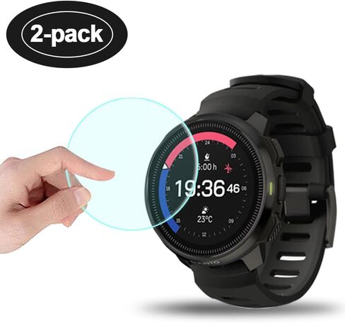 Poyiccot Compatiable for Sunto Ocean Screen Protector, 2Pack 9H Hardness Tempered Glass Screen Protector for Sunto Ocean Smartwatch [Bubble-Free] [Anti Scratch] in Saudi Arabia