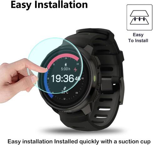 Poyiccot Compatiable for Sunto Ocean Screen Protector, 2Pack 9H Hardness Tempered Glass Screen Protector for Sunto Ocean Smartwatch [Bubble-Free] [Anti Scratch] in Saudi Arabia
