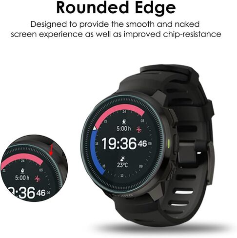 Poyiccot Compatiable for Sunto Ocean Screen Protector, 2Pack 9H Hardness Tempered Glass Screen Protector for Sunto Ocean Smartwatch [Bubble-Free] [Anti Scratch] in Saudi Arabia