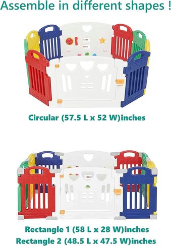 لعبة Dream On Me Imagination Station المكونة من 10 لوحات، آمنة ومستقرة، باب مفصلي، نظام قفل آمن مضاد للأطفال، أقدام مطاطية غير قابلة للانزلاق، بلاستيك متين وغير سام، للاستخدام الداخلي والخارجي متعدد in Kuwait