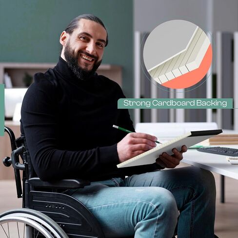 وسادات دورفاس القانونية 8.5 × 11 وسادات ملاحظات واسعة القاعدة 4 عبوات، مفكرة مبطنة 8.5 × 11 ورق أصفر كناري 21 رطل وسادات كتابة مثقوبة صغيرة، 30 ورقة لكل لوحة ملاحظات قانونية مثالية للمكتب والمنزل والمدرسة in Kuwait