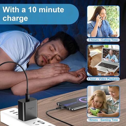 45W USB C شاحن حائط كتلة شاحن سريع للغاية نوع C محول قابس حائط شحن سريع Android Brick متوافق مع Samsung Galaxy S23 Ultra/S23/S23+/S22/S21/S20/Note20/Z Fold 4/Tablet، 2Pack in Saudi Arabia