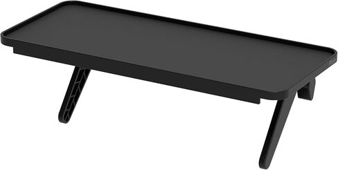 Pixio 12 inch Black Monitor Storage Top Shelf - Adjustable Platform, Universal Fit, Holds Up to 13lbs, Works on TV, Flat, Curved Monitors, Storage for Webcams, Clocks, Phone, Figures in Saudi Arabia