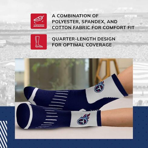 For Bare Feet NFL Performance Quarter Length Socks - Polyester Blend - Men and Woman - Compression Bands - High-Performance Socks (Las Vegas Raiders - Black, Adult Large) in Saudi Arabia