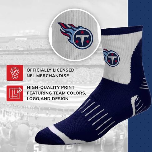 من أجل جوارب Bare Feet NFL Performance ربع الطول - مزيج من البوليستر - للرجال والنساء - أربطة ضغط - جوارب عالية الأداء (Baltimore Ravens - أسود، مقاس متوسط ​​للبالغين) in Saudi Arabia