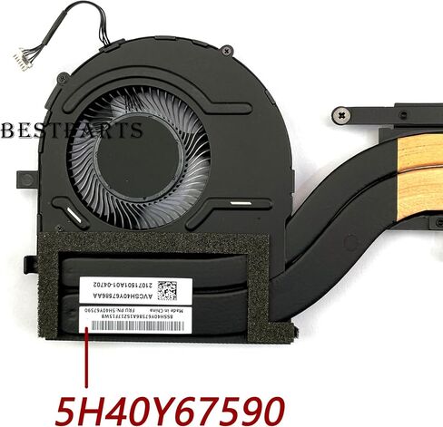 BestParts مروحة تبريد أصلية جديدة لوحدة المعالجة المركزية + وحدة معالجة الرسومات مع بديل مبدد الحرارة لجهاز ThinkPad X1 Extreme 3rd Gen (20TK، 20TL)، لـ P1 Gen 3 (20TH، 20TJ)، P/N: 5H40Y67588 5H40Y67589 5H40Y67590 in Saudi Arabia