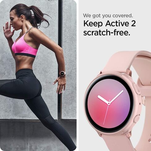 Spigen Liquid Air Armor Designed for Samsung Galaxy Watch Active 2 Case 44mm (2019) - Black in Saudi Arabia