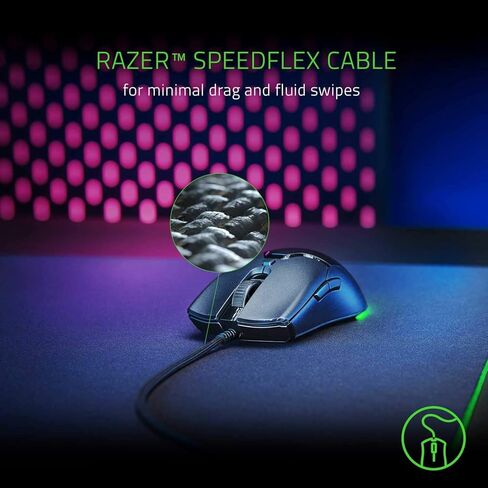 ماوس ألعاب ريزر فايبر ميني (USB/أسود/8500 نقطة في البوصة/6 أزرار) - RZ01-03250100-R3M1 (متجدد) in Saudi Arabia
