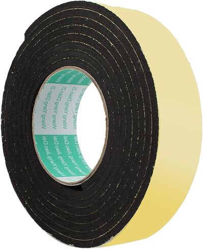 Single-Sided Foam Tape Self Adhesive, [for Home Fixtures, Daily Use] - 12mm x 1mm / 10m / White, Yellow / 1Pcs in Saudi Arabia