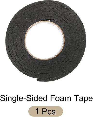 Single-Sided Foam Tape Self Adhesive, [for Home Fixtures, Daily Use] - 12mm x 1mm / 10m / White, Yellow / 1Pcs in Saudi Arabia