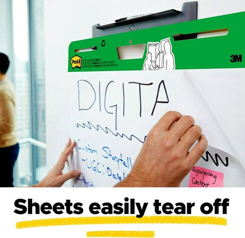 Post-it Easel Pad made with Recycled Paper, 25 in x 30 in, White, 30 Sheets/Pad, 2 Pads/Pack, Great for Virtual Teachers and Students (559RP) in Saudi Arabia