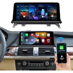 Wireless Carplay/Android Auto 10.25'' Touchscreen Multimedia Radio Receiver for BMW X5 X6 CCC E70 E71 2007-2010 Factory Car Radio Retain Original Amprifier Stereo Sound System HD 1920 * 720