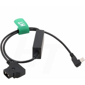 65W 5V 3A Power Cable P-TAP D-tap to USB Type C Quick Charge 24'' for Phone Tablet Laptop Mixer Recorder SDI Converter Wireless Transmitter