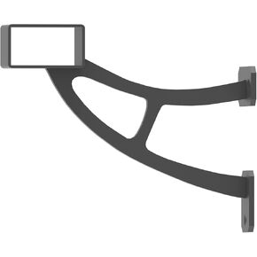 Foot Rail Bracket Heavy Duty Steel Ground Mount Combination Bar Foot Rail Bracket Railings Accessories Support for Railing Square Tubing.(Black,1 Pack)