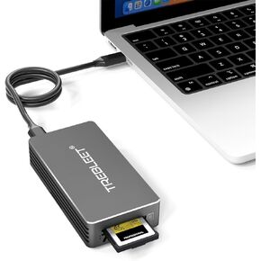 CFexpress Type B On-The-go Backup Card Reader, 2 in 1 Built-in M.2 NVMe SSD Slot (Up to 10Gbps)