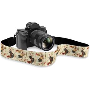 GLENLCWE Dog Paw Print Camera Strap,2''Wide Camera Strap for Photographers Adjustable Shoulder Neck Strap for Men Women Kids