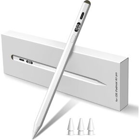 Stylus Pen for iPad Work for iPad Pro 11"/12.9", iPad 6/7/8/9/10, iPad Air 3/4/5, iPad Mini 5/6, Newly Dual-Tip for Touch Screens, Apple iPad Pen with Fast Charge Tilt Sensitive Palm Rejection