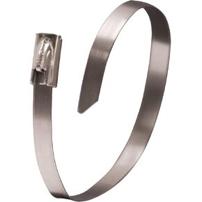 Gardner Bender 45-312SS Stainless Steel Cable Tie, 11 inch, 100 lb, Electrical Wire and Cord Management, Metal Zip Tie, 10 Pk