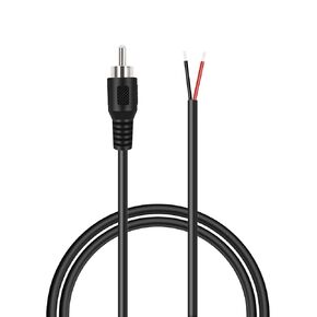 3ft RCA Male to Speaker Wire, RCA Male Plug Adapter Connector to Bare Wire Open End Audio Cable for Amplifier Audio Video Receiver Speakers