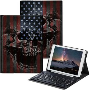 for iPad 10th Generation Case with Keyboard for iPad Case 10th Generation 10.9 inch 2022 with Detachable Wireless Keyboard & Adjustable Stand Protect Tablet Case - Sunflower Cow Print