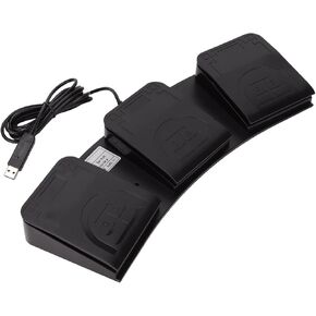 USB Triple Foot Pedal,Mechanical Switch Control 3 Key Program Computer Keyboard Mouse Game Action HID,Triple Keys MIDI Controller for PC,Laptop
