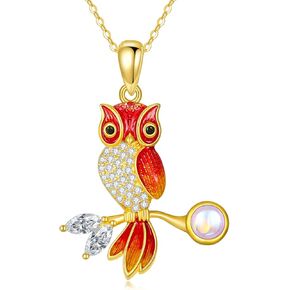 Puffin Necklace 925 Sterling Silver Puffin Pendant Animal Bird Jewelry Gift for Women Girls