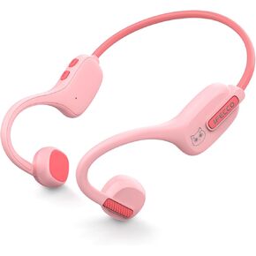 IFECCO Wireless Kids Open Ear Headphones - Kids Bluetooth 5.3 Conduction Headphones with Mic,Ultra-Light,IPX5 Waterproof and Safer for Children Headphones,Perfect for School Travel Gifts (Blue)