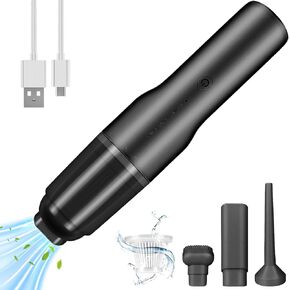 Handheld Vacuum Cordless, Mini Car Vacuum Cleaner High Power, Hand Held Vacuum USB Rechargeable, Keyboard Wireless Handheld Vacuum for Car Home Office (White)