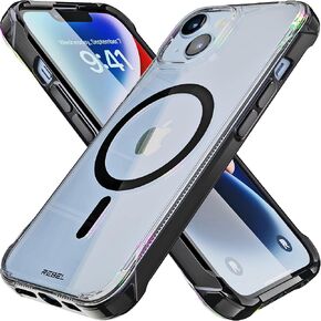 REBEL iPhone 15 Pro Max Clear Case [Frosted Flex Series] Exposed Sides for Comfort, Strong MagSafe Compatible, Matte Texture, Protective Shockproof, Upgraded Frameless Cover, 6.7 Inch Phone 2023