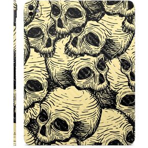 Carbon Fiber Skin Compatible with Apple iPad Pro 11 (M4) 2024 - Inked Skulls - Premium 3M Vinyl Protective Wrap Decal Cover - Easy to Apply | Crafted in The USA by MightySkins