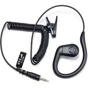 HYS 2.5mm Tactical Law Enforcement Radio Earpiece, Listen/Receiving ONLY 2.5mm Headset, in Ear Ear-Hook Headset for Remote/Shoulder Speaker Microphones with 2.5mm Earpiece Jack