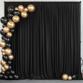 10x10FT White Backdrop Curtain for Wedding Parties Wrinkle Free White Curtain Backdrop for Baby Shower White Drapes for Birthday Party Photography Background Soft Fabric 5ft x 10ft, 2 Panels