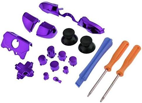 for Xbox One Elite Replacement Full Buttons Bumper Triggers T6 T8 Screwfor Xbox One Controller with 3.5mm Jack (Chrome Purple) in Kuwait