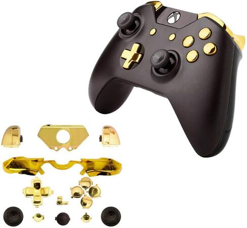 for Xbox One Elite Replacement Full Buttons Bumper Triggers T6 T8 Screwfor Xbox One Controller with 3.5mm Jack (Chrome Purple) in Kuwait