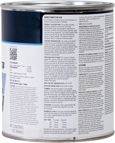 طلاء سفلي مضاد للحشف من توتال بوت سبارتان للقوارب - حماية متعددة المواسم للألياف الزجاجية والخشب والفولاذ (أحمر، جالون) in Kuwait