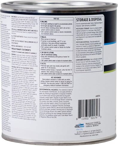 طلاء سفلي مضاد للحشف من توتال بوت سبارتان للقوارب - حماية متعددة المواسم للألياف الزجاجية والخشب والفولاذ (أحمر، جالون) in Kuwait