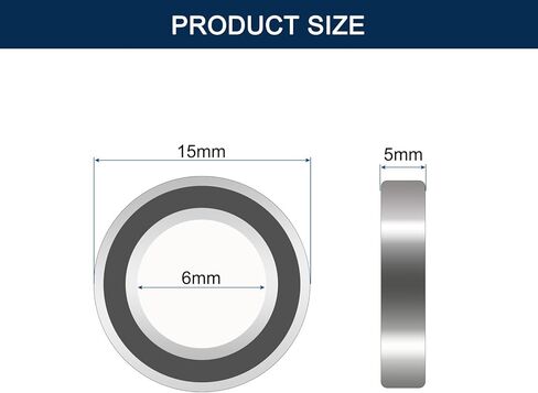 693-2RS Deep Groove Ball Bearings, ID 3mm x OD 8mm x Width 4mm Miniature Bearings, Double Rubber Sealed Ball Bearing Pre-Lubricated Chrome Steel Z2 Lever 20pcs in Kuwait