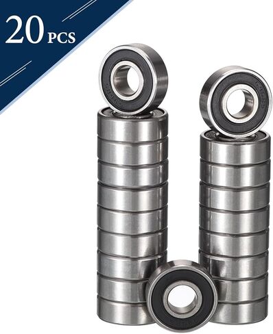 693-2RS Deep Groove Ball Bearings, ID 3mm x OD 8mm x Width 4mm Miniature Bearings, Double Rubber Sealed Ball Bearing Pre-Lubricated Chrome Steel Z2 Lever 20pcs in Kuwait