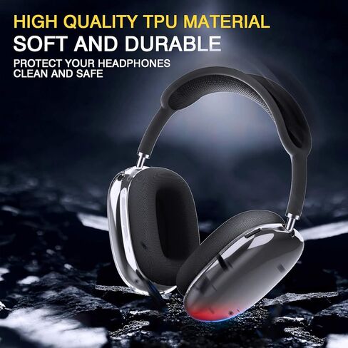 غطاء حافظة NotoCity لسماعات AirPods Max، غطاء حماية شفاف، ملحقات حماية شفافة مضادة للخدش لـ AirPods Max in Kuwait