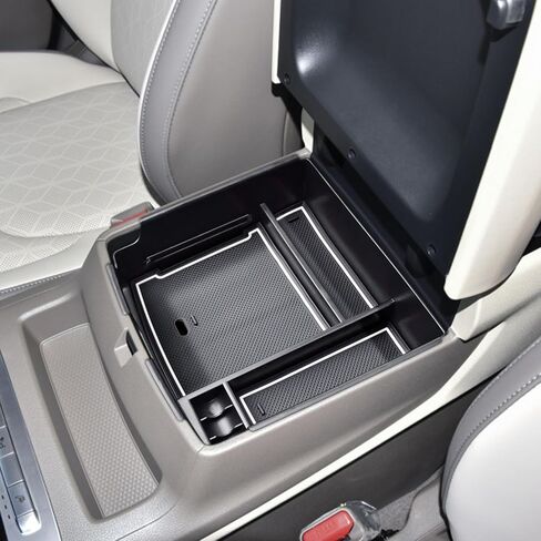 TACORBO Center Console Organizer Compatible with Kia Carnival 2024 2023 2022 Accessories Insert Tray, KA4 MPV Armrest Secondary Storage Box, Black Trim in Kuwait