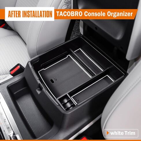 TACORBO Center Console Organizer Compatible with Kia Carnival 2024 2023 2022 Accessories Insert Tray, KA4 MPV Armrest Secondary Storage Box, Black Trim in Kuwait
