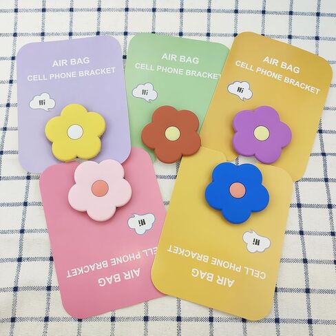 10 Pack 2D Cute Flower Stand Holder, Daisy Silicone Flower Shape Collapsible Expandable, Multi Functional Mobile Phone Grip Stand Holder for Smartphone Tablet Cell Phone Accessory in Saudi Arabia