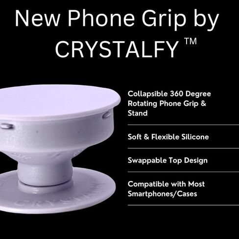 مقابض من CRYSTALFY باللون البني العقيق ذو الحافة الذهبية ومقبض هاتف كريستالي أصلي وحامل هاتف من الأحجار الكريمة الطبيعية الأصلية القابلة للتبديل، حامل قابل للطي قابل للتوسيع للهواتف الذكية والأجهزة اللوحية in Kuwait
